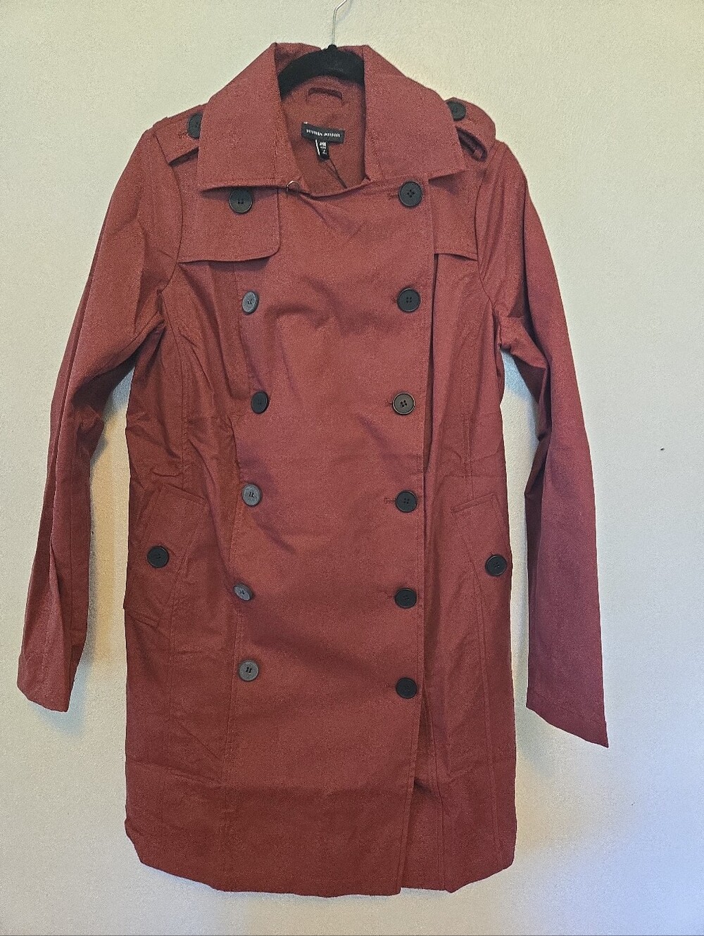 Universal Standard Rust Derjon Trench Coat Maroon 4XS (US XS 0) NWT